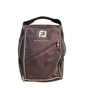 FootJoy Deluxe Shoe Bag Black Zipper Breathable Vented 15"